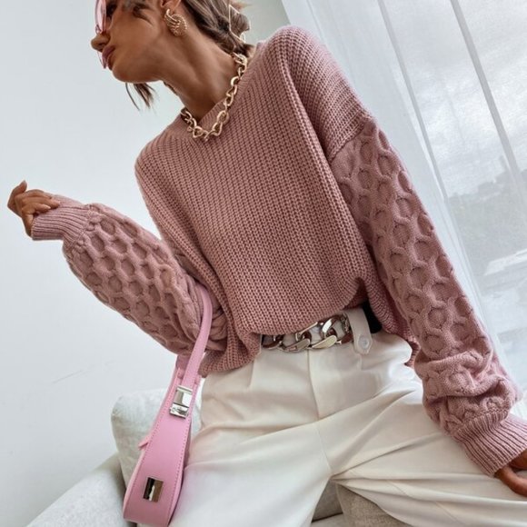 CASUAL DOLLZ statement sleeves Sweater Top - Picture 5 of 8